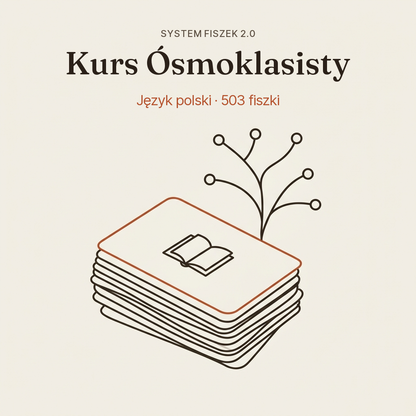 🎓 Język polski na fiszkach: Kurs Ósmoklasisty (Zestaw)