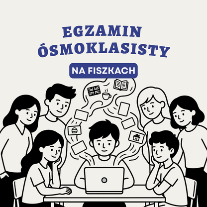 🎓 Język angielski na fiszkach: Kurs Ósmoklasisty (Zestaw)