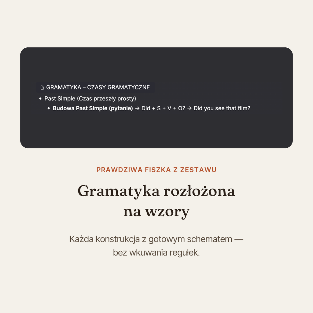 🎓 Język angielski na fiszkach: Kurs Ósmoklasisty (Zestaw)