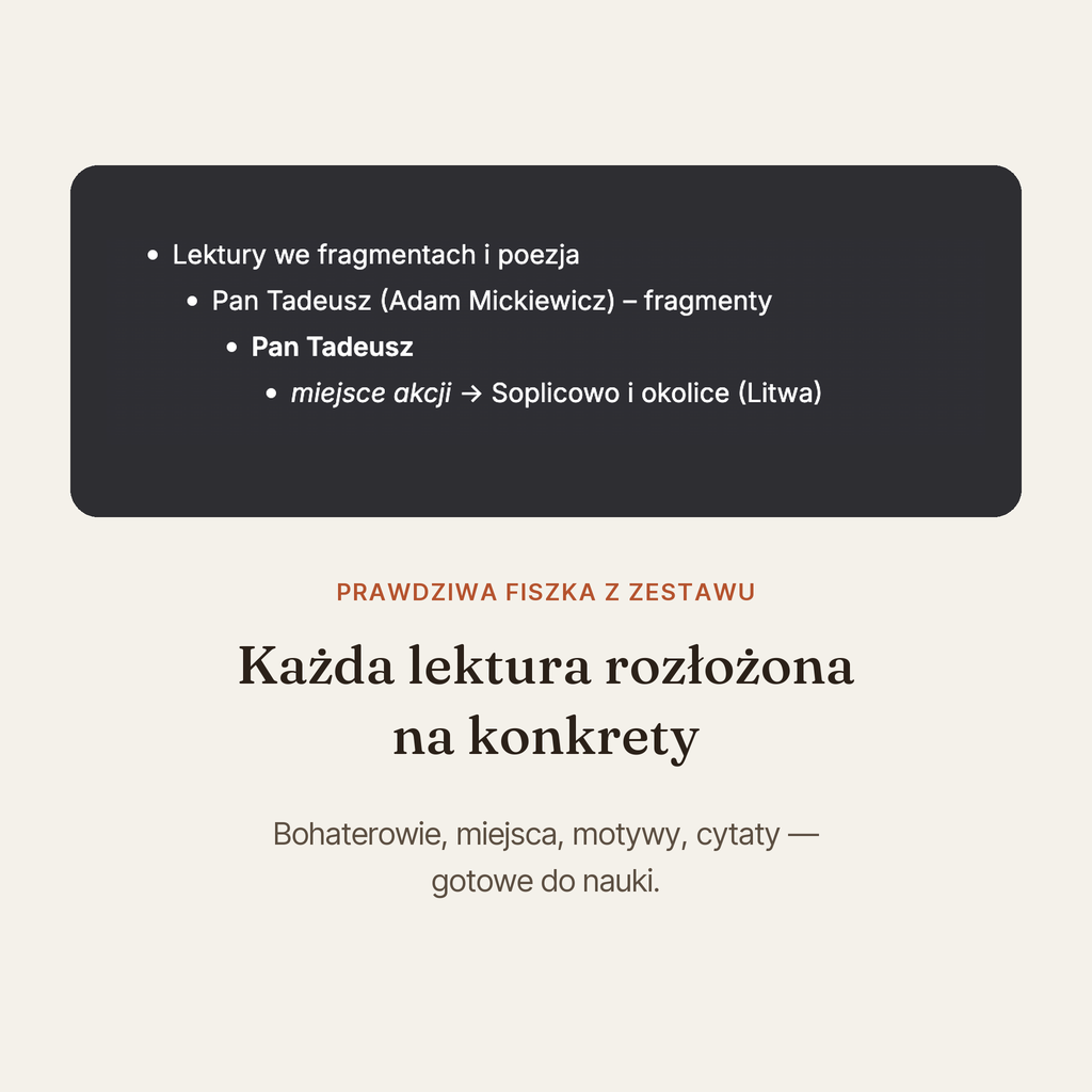 🎓 Język polski na fiszkach: Kurs Ósmoklasisty (Zestaw)