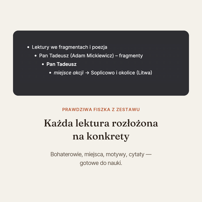 🎓 Język polski na fiszkach: Kurs Ósmoklasisty (Zestaw)